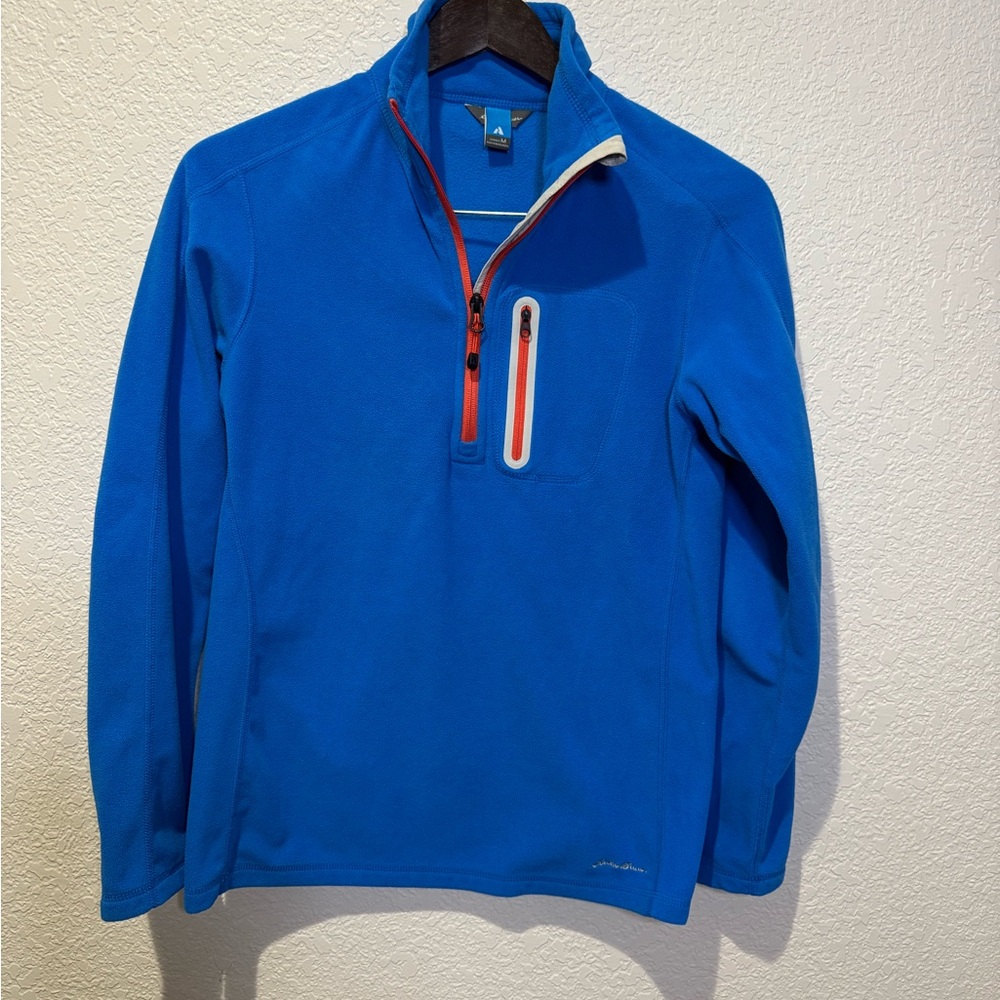 Eddie Bauer First Ascent Blue Quarter-Zip Fleece SzM